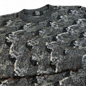 Vintage knitted TSR geometric grandpa grunge sweater size medium